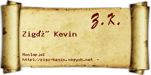 Zigó Kevin névjegykártya